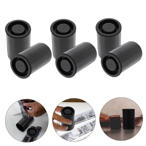 Latas de película vacías para carretes fotográficos en pack de 50 piezas de plástico negro 2