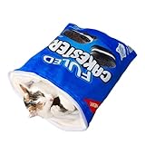Cat Play Tunnel Toy Bed Cat Crinkle Bag Collapsible Tunnel Crinkle Sack Bag Indoor Interactive Toys with Crumpled Paper Folding Ring Paper Toy Self High Fun (Oreo Cookies)