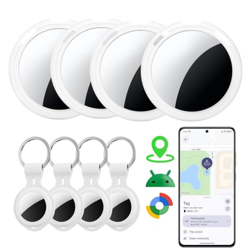 Air Tags-4 Pack for Android Air Tracker Tag 2 Year Battery Life Replaceable