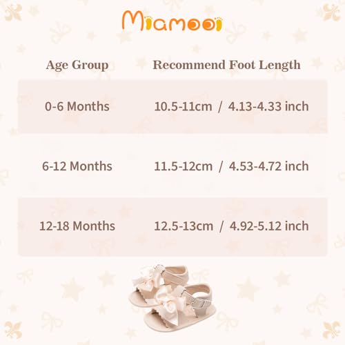 Image of Miamooi Infant Baby Girls Boys Sandals Summer Bowknot Crib Shoes Toddler Pu Leather Flower Soft Rubber Sole Dress Flats First Walker Shoes