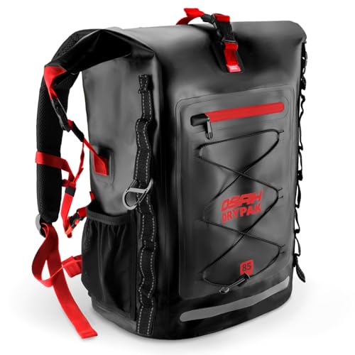 Image of OSAH DRYPAK Waterproof Backpack Dry Bag 25L /35L /55L /85L - Heavy Duty Roll-Top Hiking Backpack Sack Keeps Gear Dry for Travel, Kayaking, Boating, Camping, Rafting and Fishing