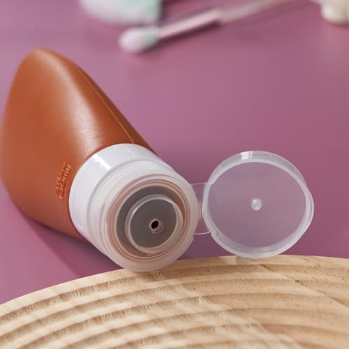 Image of INSFIT Travel Bottles for Toiletries, TSA Approved 3oz Travel Size Containers, BPA Free Leak Proof Squeezable Silicone Tubes for Shampoo Conditioner Lotion Body Wash with Labels