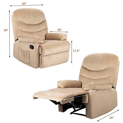 image for JUMMICO Recliner Chair Adjustable Home Massage Sofa Theater Seating Re