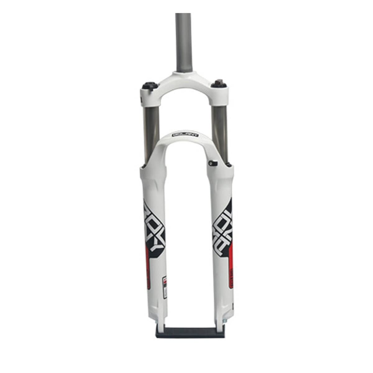 Zawieszenie rowerowe przedni widelec 26 27,5 29 cali górskie mechaniczne hamulce tarczowe ze stopu aluminium 2640 g (biało-czerwony, 27,5 cala)