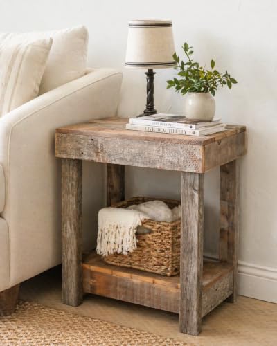 Doug and Cristy Designs Natural Rustic End Table