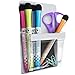 Magnetic Pencil Cup Holder - Refrigerator Storage Pocket for Pen, Pencils, Markers, Keys, Note Paper - Ideal for Whiteboard, Locker, Cabinet, Container and All Other Magnetic Surfaces - Size (Medium)