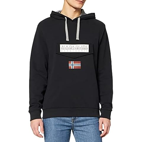 Napapijri Men's Berlyn Hooded Sweatshirt, Black, XXL Cover
