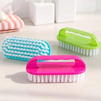 Cloth Washing Soft Bristles Brush for Cleaning Clothes | Laundry Scrub Brush with Handle for Multipurpose Household Cleaning Brush – Pack of 2 (Multicolor)
