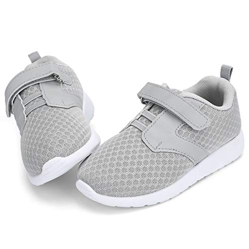 tombik Toddler Shoes Boys Lightweight Girls Sneakers Breathable Tennis Shoes for Sport Camp Play Run Light Grey 11 M US Little Kid