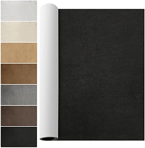 Velvet Repair Patch, Self-Adhesive Flannel Fabric Patch, Multi Colors, Microfiber Patch，Can be Used to Patch Sofas, Car Seats, Handbags, Jacket Holes and Tears (Black)