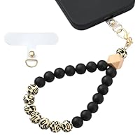 Dragonne De Poignet En Forme De Croix Avec Perles En Silicone Pour