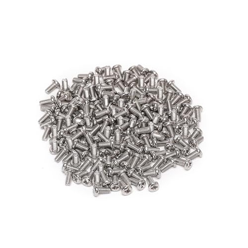 QXSKSLH M3 x 6mm 304 Stainless Steel Cross Head Phillips Pan Head Screws Bolt 200pcs