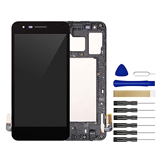 Super Cheap 🛒 for Sprint LG Tribute Empire LM-X220PM LGX220PWHT LCD Screen Display Assembly Touch Screen Digitizer Panel Glass Replacement Tool (with Frame)