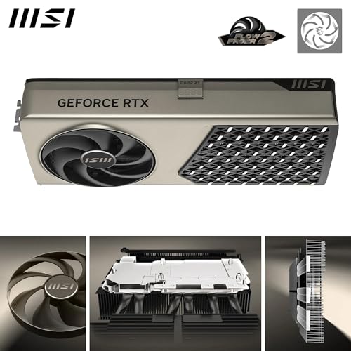 Image of MSI GeForce RTX 5070 Ti 16G Expert OC Graphic Card - NVIDIA GeForce RTX 5070 Ti GPU, 16GB GDDR7 256-bit Memory, 28 Gbps, PCI Express Gen 5 x16 Interface, Upto 2580 MHz, Flow FROZR 2