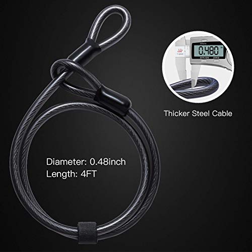 image for UBULLOX Bike U Lock Heavy Duty Bike Lock Bicycle U Lock, 16mm Shackle 