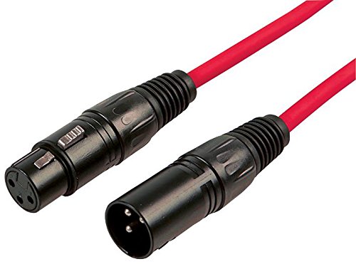 [UNBRANDED] Cable de conexión XLR M-F 12,0 m, rojo, conjunto de cables de audio y video - 190.108UK