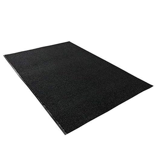 VINTEK VinLoop Backed Vinyl Loop Floor Mat Doormat for Entryways Deck Patio Pool Shower Locker-Room Spaghetti Loop Scraper Mat Traps Dirt and Water for Indoor Outdoor Use (4'x6', Black)