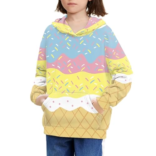 Image of Coloranimal Unisex Girls and Boys Long Sleeve Hoodies Hoody Athletic Pullover Sweatshirts Tops Age 6-16year