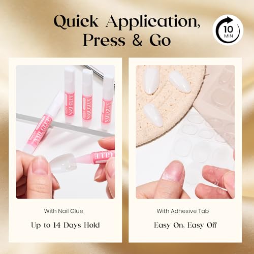 32-Pc Beetles Motion Glow Cat Eye Short Almond Press-On Nails Kit (various) 3.59 w/ S and S + Free Shipping w/ + 55% Off Code 713HICWD - image 7
