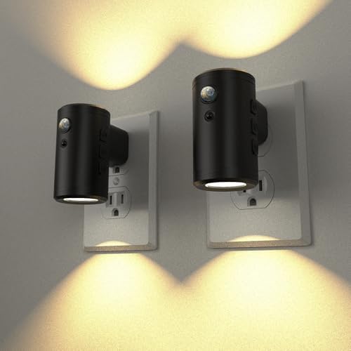 LED wall mounted night light, remote control and APP control, multiple light color options, suitable for corridor, bedroom, staircase, bathroom lighting and decorative atmosphere lighting, 2-piece set