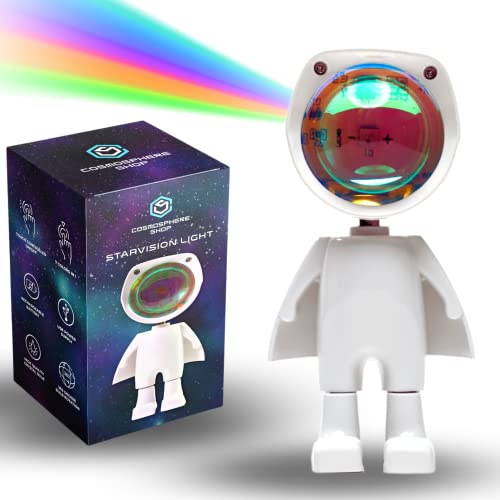 Cosmosphere StarVision 2.0 Sunset Lamp Projector - 7 Cosmic Colors Sunset Light, Touch Control Sunset Projection Lamp, Adjustable 360Â°, USB Rechargeable Battery Sunset Lamp Multiple Colors (White)