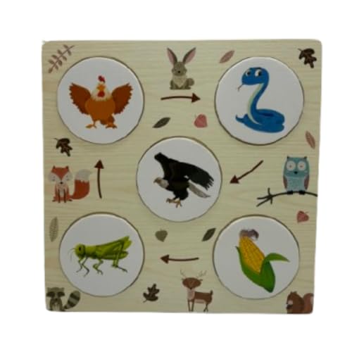 Image of Wooden Multiplication & Food Chain Boards Combo | Educational Toy for 6 + Years Old | Perfect Tool for Visual Thinkers | Fun Filled Boards (Maths + Science Combo 2 (Multiplication & Food Chain))