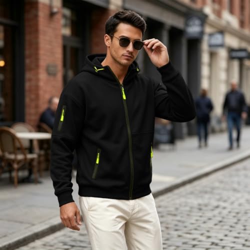 Tactical Hoodies for Men Cargo Hoodie Fleece Hooded Sweatshirt Sweat Shirt - image 3