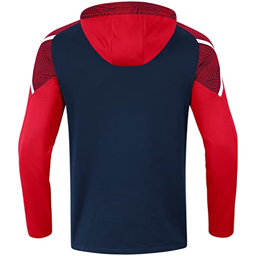 JAKO - Sweat à Capuche Performant, Mixte Enfant, Marine/Rouge, 140