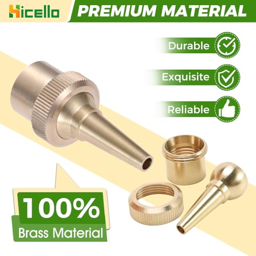 Hicello 8 PCS 1/2" Brass DN15 Fountain Nozzle Water Fountain Spray 100% Brass Adjustable Direction Jet Fountain Head for Garden Pond and Fountains Bring Beautiful 3-12FT(1-4M) Line Shape Visual Effect by Hicello - Image 5