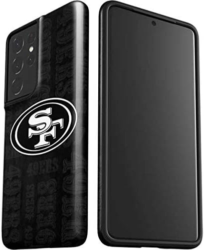 Skinit Pro Phone Case Compatible with Samsung Galaxy S21 Ultra 5G - Officially Licensed NFL San Franciso 49ers Black & White Design