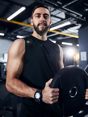 Mens 3 Pack Quick Dry Tank Tops, Moisture Wicking, Mesh Lightweight T-Shirts, Athletic Weightlifting Sleeveless2