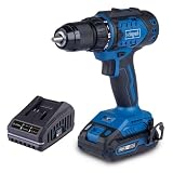 Scheppach BC-DD60-X Cordless Drill | Torque 60Nm | Keyless Drill Chuck 1.5-13 mm | Torque Levels 25+1 | LED & Belt Clip | 20V IXES Series | with 2Ah Battery & Charger