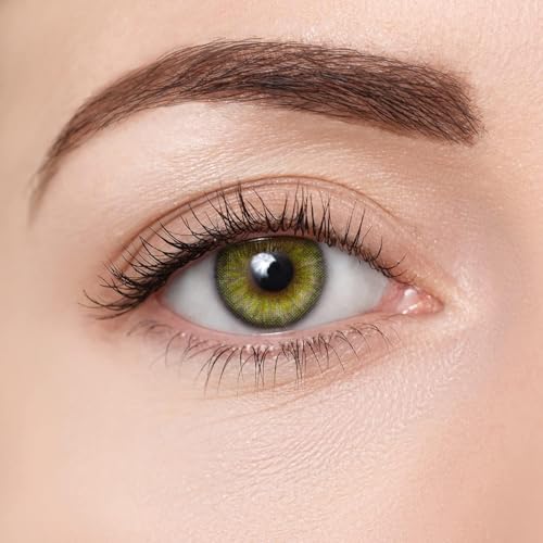 SUUM co. Lentes de contacto de color - Lentes de Contacto de Color - Lentillas de Color sin Graduación, Lentes Mensuales de 30 Días - Color Verde - Eyecolors Contact Lenses (Verde Oliva)