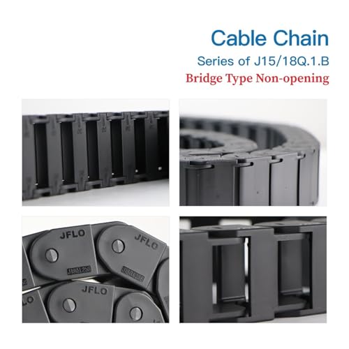 Chaînes porte-câbles 18x25 mm type pont non ouvrantes en plastique 1m pour machine - 3