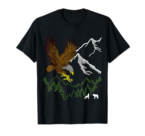 Mountain Adler-Aufdruck Tier mit Vogel