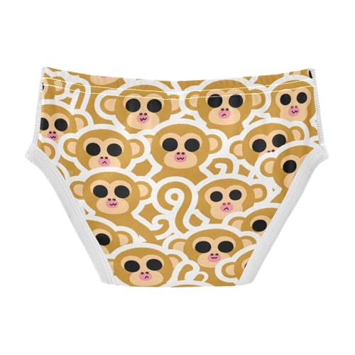 visesunny Boys Potty Training Underwear Cute Yellow Monkey Design Breathe Cotton Briefs Size 2T-8Y for Toddler2