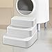 Leefasy Adjustable 3 Tier Cat Stairs with Design Sturdy Multipurpose Easy Clean Accessories Washable Disassembled, White