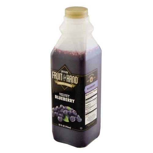 Fruit in Hand Blueberry Velvet Craft Puree, 32 Fluid Ounce -- 6 per case.