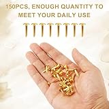 150pcs Paper Fasteners, Split Pins Mini Brad Round Fastener Small Paper Clips for Paper Crafts Round Fasteners Scrapbooks Brass Fasteners for Kids Crafting Cards Photo Walls (Gold) - Image 3