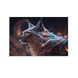 QBIREX Tier-Luchs-Poster, Leinwandbild, Wandkunst, Bild, 