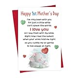 FaCraft Happy First Mothers Day Card - Large 8x5.5 Rainbow UV Printing, Happy...