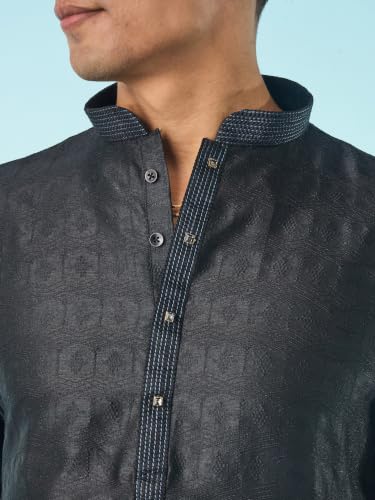 Image of DIWAS BY MANYAVAR Men's Art Silk Self Design Kurta (1pc)