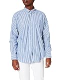 GANT Damen D1. TP BC Striped Oversized Shirt Bluse, Blau (College Blue 436), (Herstellergröße: 40)