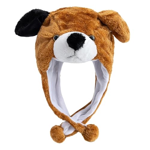 Chapeau en peluche chat 3D bonnet hiver chaud rigolo pour homme femme
