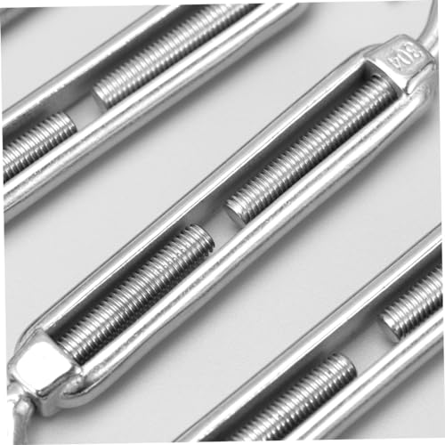 5pcs Tensionador de Cable de Acero Inoxidable con Ojal y Gancho para Tensores de Cables y Exposiciones Florales Resistentes Plateado miniatura 3