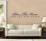 48' Bless This House and All Who Enter Large Wall Decal Sticker Home Decoration Décor Kitchen Dining Room...