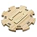 Wooden Hub for Mexican Train Dominoes with Felted Bottom - Exqline Mexican Train Centerpiece Made of Superior Pine