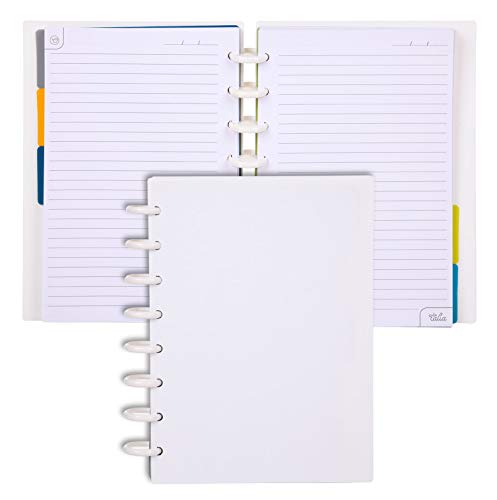 Talia Discbound Notebooks, Planner, Customizable, (White, Junior (5.5in x 8.5in))