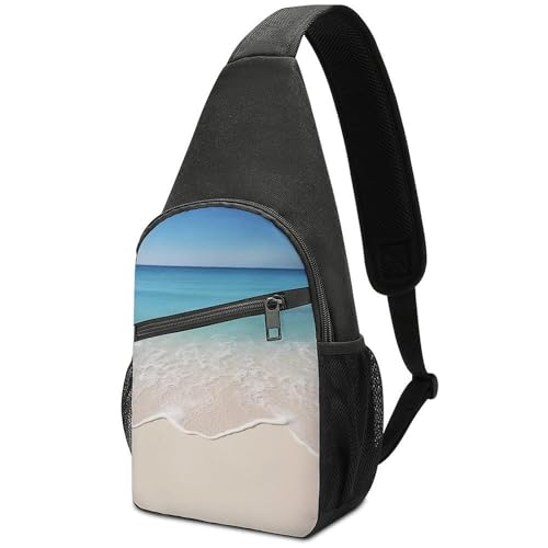 Sling Bag para mujer y hombre, pequeña mochila cruzada miniatura 1