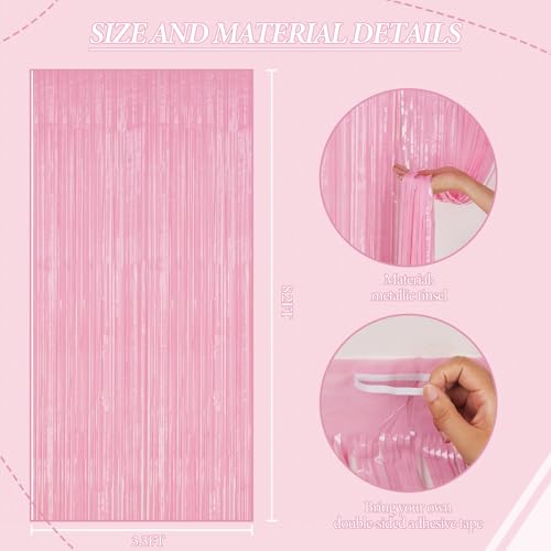 DECOCKRAT 3 Pack Foil Fringe Backdrop 3.3x8.2 FT miniatura 3